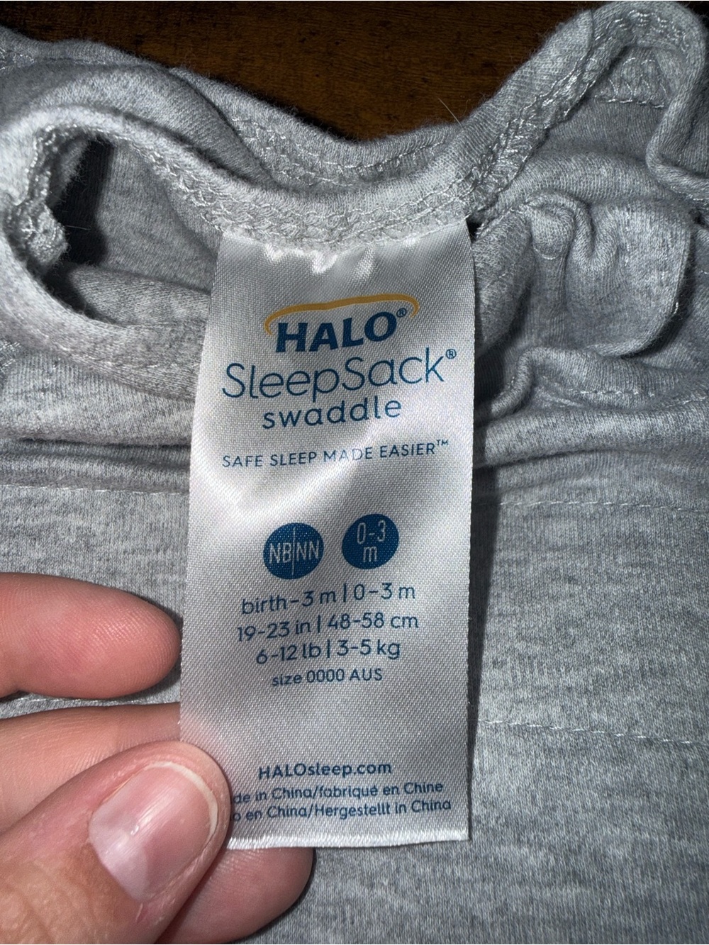 Halo SleepSack Swaddle - Light Gray Heather